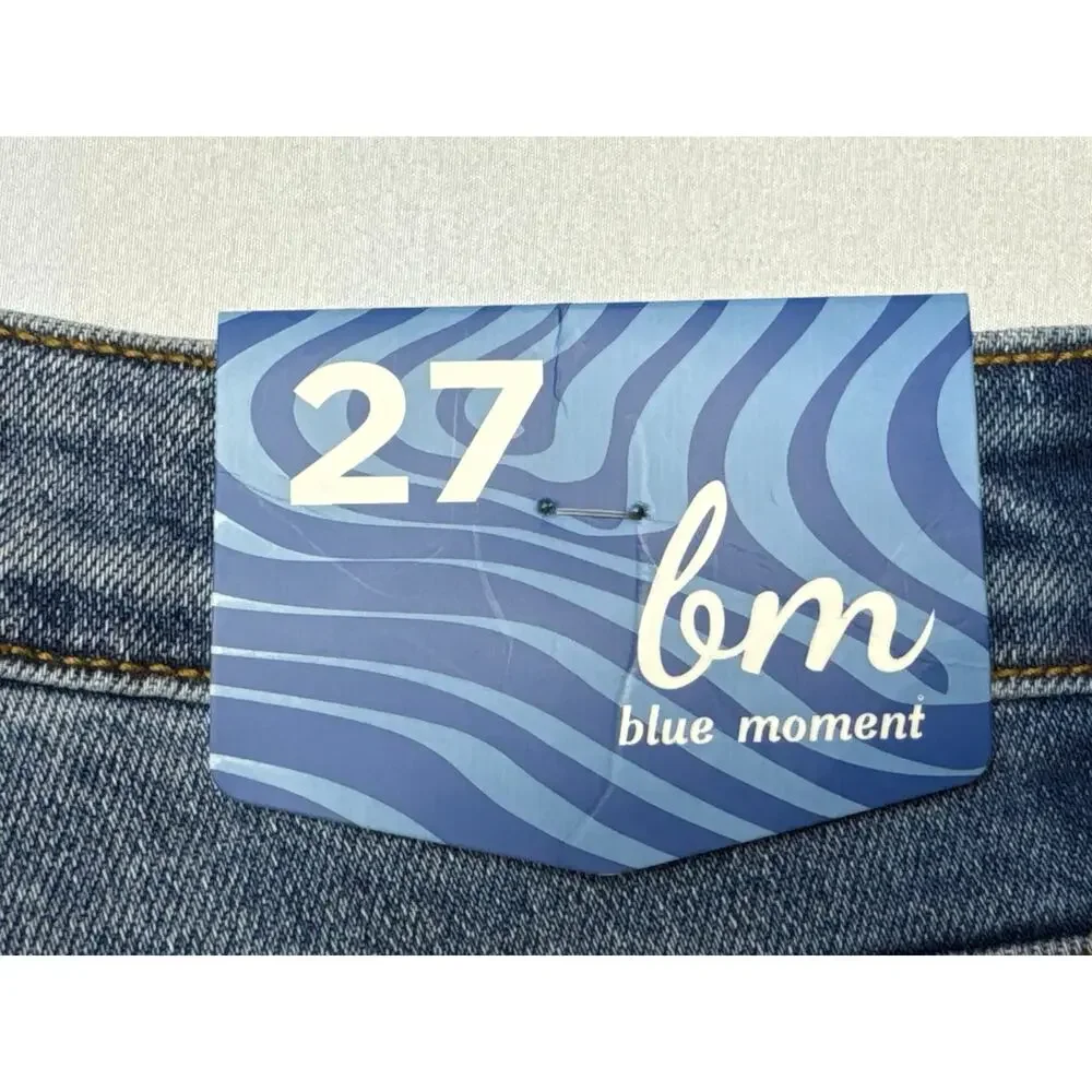 NWT Blue Moment Women's‎ Camila High Waisted Wide Leg Baggy Jeans - 27 (26x28)